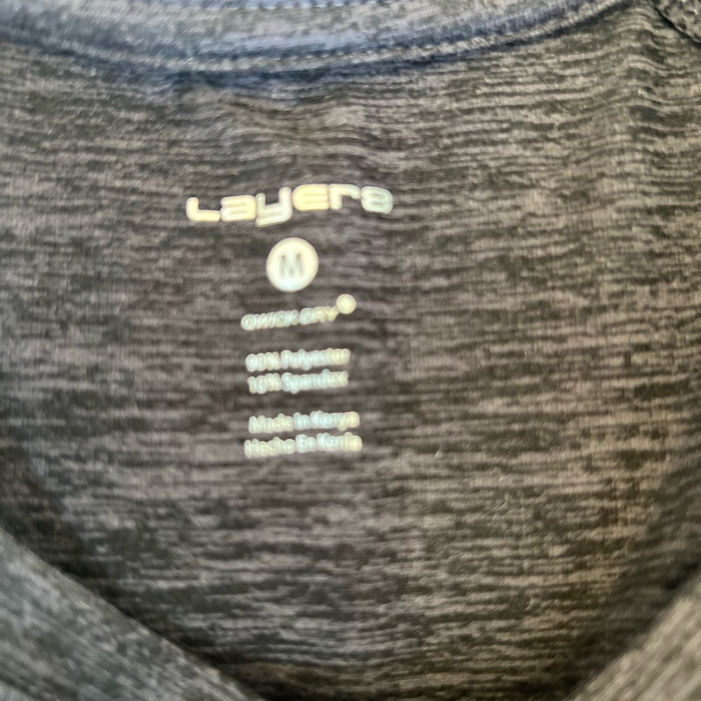 Layer 8 Heathered Gray‎ Performance Shirt Size Medium - Picture 2 of 7
